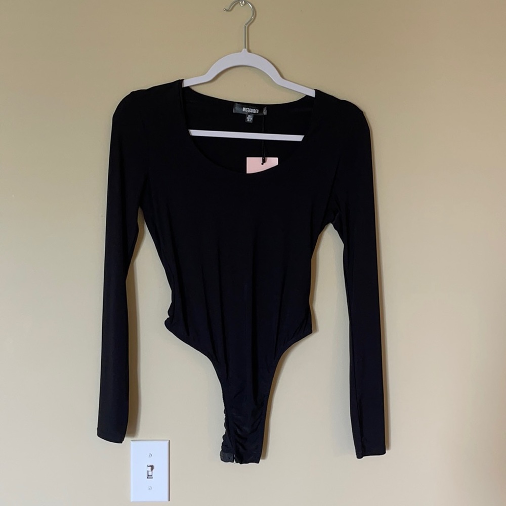 DONATED TOWARDS TORNADO RELIEF Missguided black long sleeve body suit